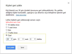 Android Telefonda Silinen Rehberi Geri Getirme